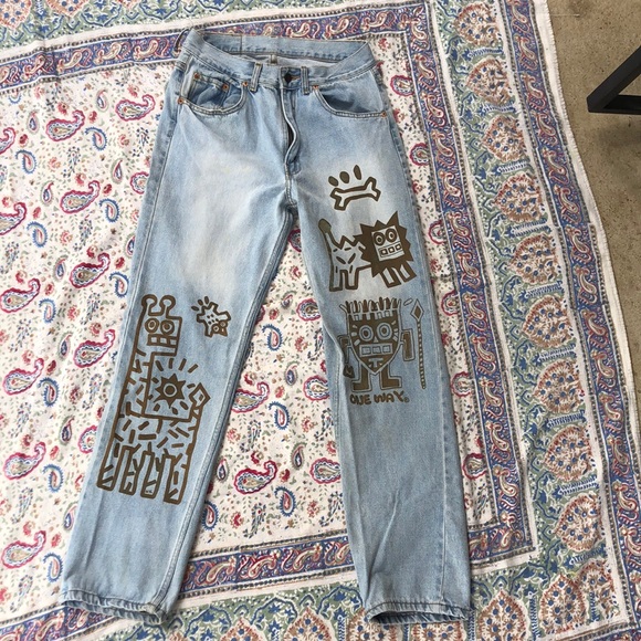 Vintage California Coast Print Jeans - Picture 2 of 14